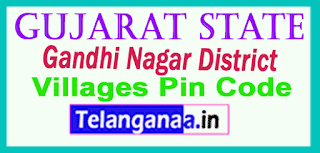 Gandhi Nagar District Pin Codes in Gujarat State
