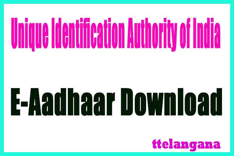 e-Aadhaar Download by Unique Identification Authority of India