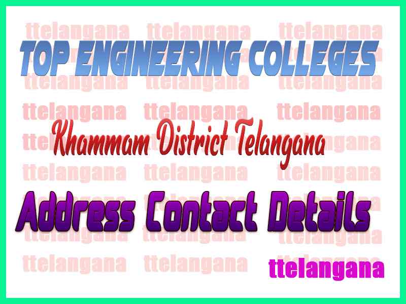 Engineering Colleges In Khammam District Telangana