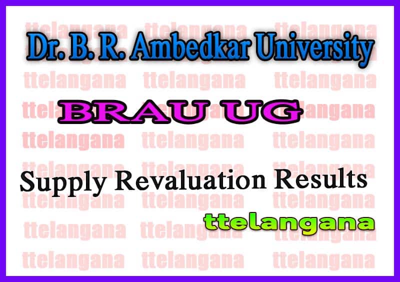  Dr. B. R. Ambedkar University UG 1st 2nd Year Supply Revaluation Results