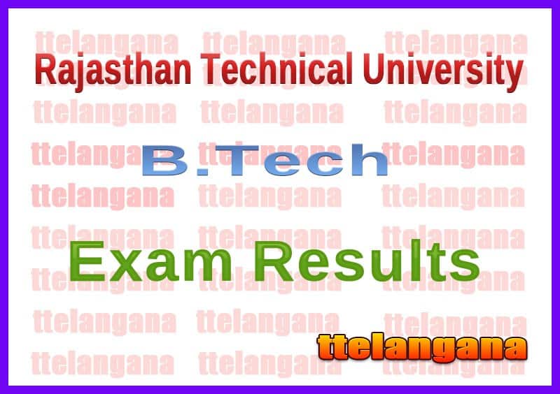 RTU B.Tech Kota Exam Results
