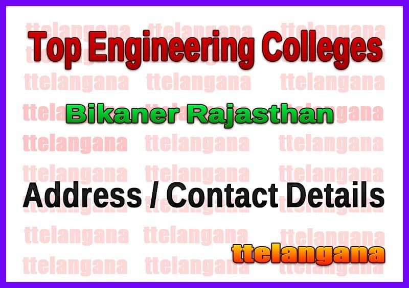 Top Engineering Colleges in Bikaner Rajasthan