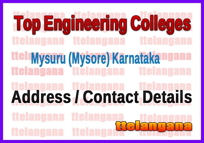 Top Engineering Colleges in Mysuru (Mysore) Karnataka