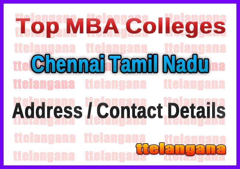 Top MBA Colleges in Chennai Tamil Nadu State