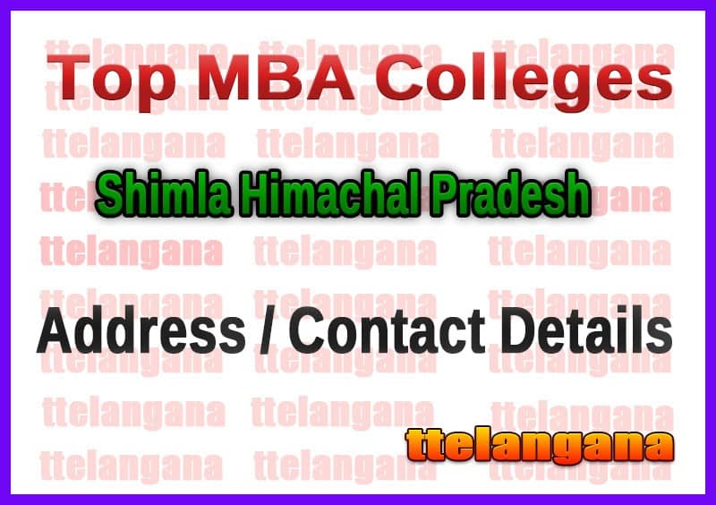 Top MBA Colleges in Shimla Himachal Pradesh