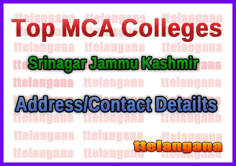 Top MCA Colleges in Srinagar Jammu Kashmir