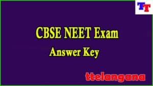 CBSE NEET Exam OMR Sheet Answer Key 