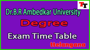 Dr.B.R Ambedkar University Degree 3rd Year Exam Time Table