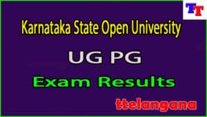 Karnataka State Open University UG PG Exam Results