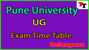 Pune University UG Exam Time Table
