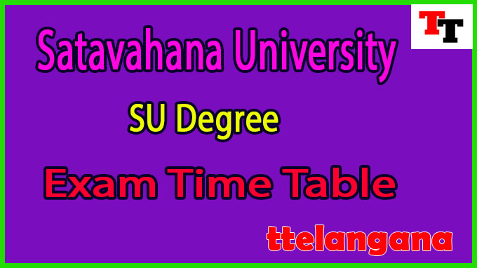 Satavahana University Degree Exam Time Table