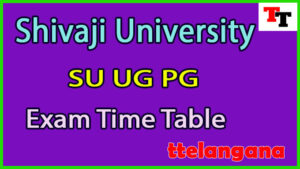 Shivaji University SU UG PG Exam Time Table