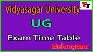 Vidyasagar University UG Exam Time Table