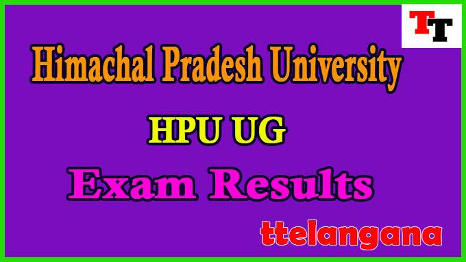 HPU CBCS RUSA Himachal Pradesh University UG Exam Result 