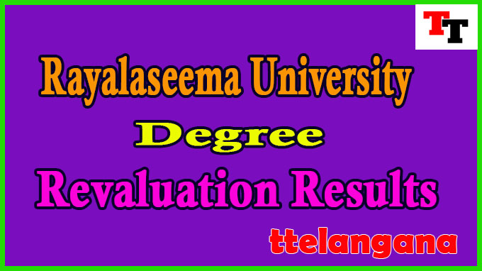 Rayalaseema University Degree Revaluation Results