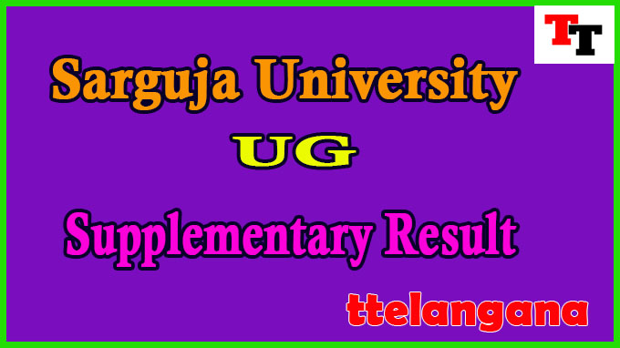 Sarguja University UG Supplementary Result