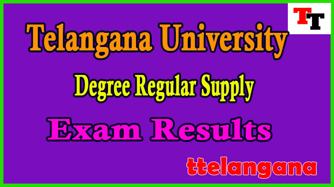Telangana University Degree Regular Supply Exam Results