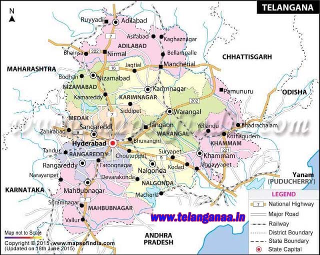 Telangana New Districts Revenue Divisions Mandals Villages List Download 