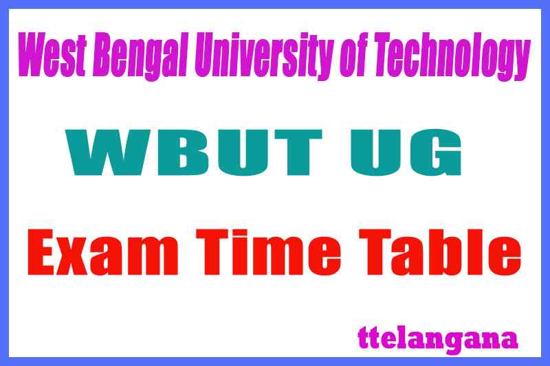 WBUT West Bengal University of Technology 1st 3rd 5th Sem Time Table