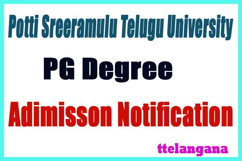 PSTU Telugu University PG Degree Admissions Notification