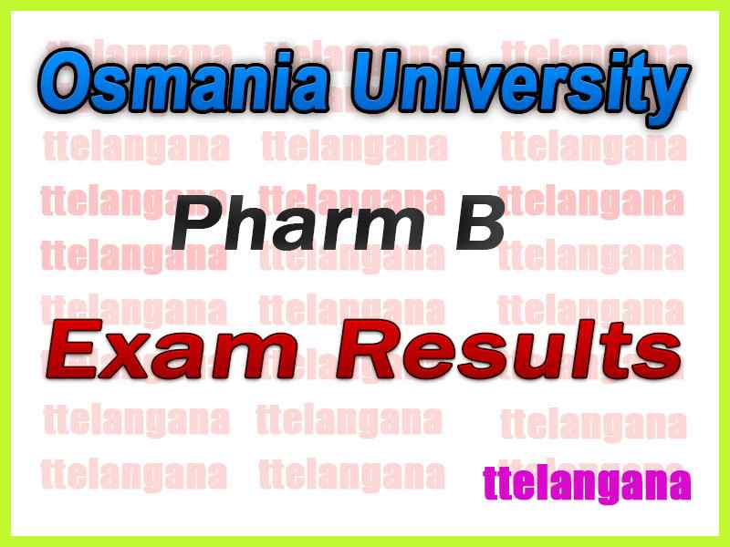 Osmania University OU B Pharmacy Exam Results 