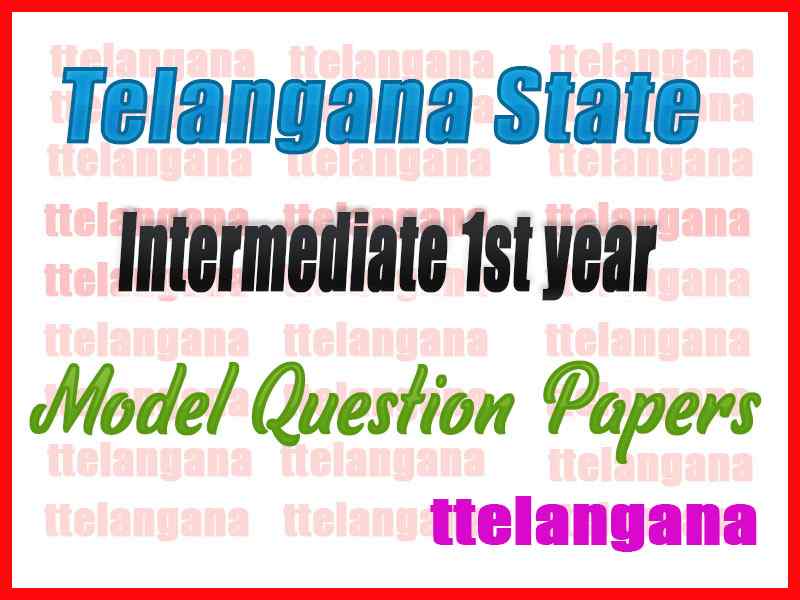 Telangana Intermediate 1st year Model Question Papers