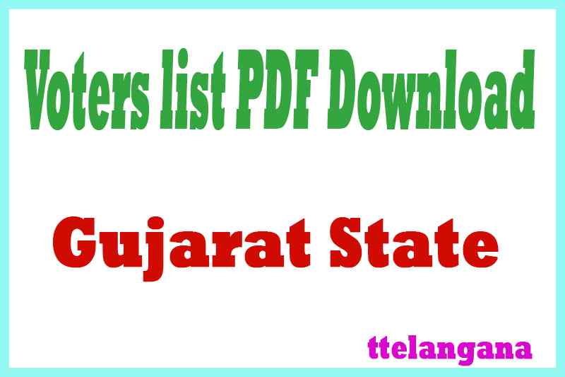 Gujarat Voters list PDF Download with Photo