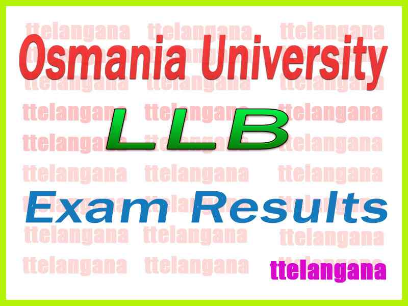 Osmania University OU B Com LLB BBA LLB Exam Results