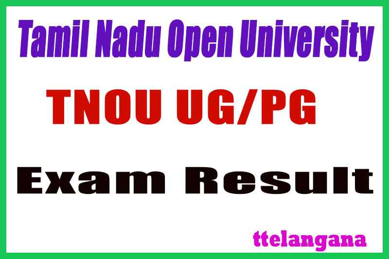 Tamil Nadu Open University Results TNOU UG PG Result