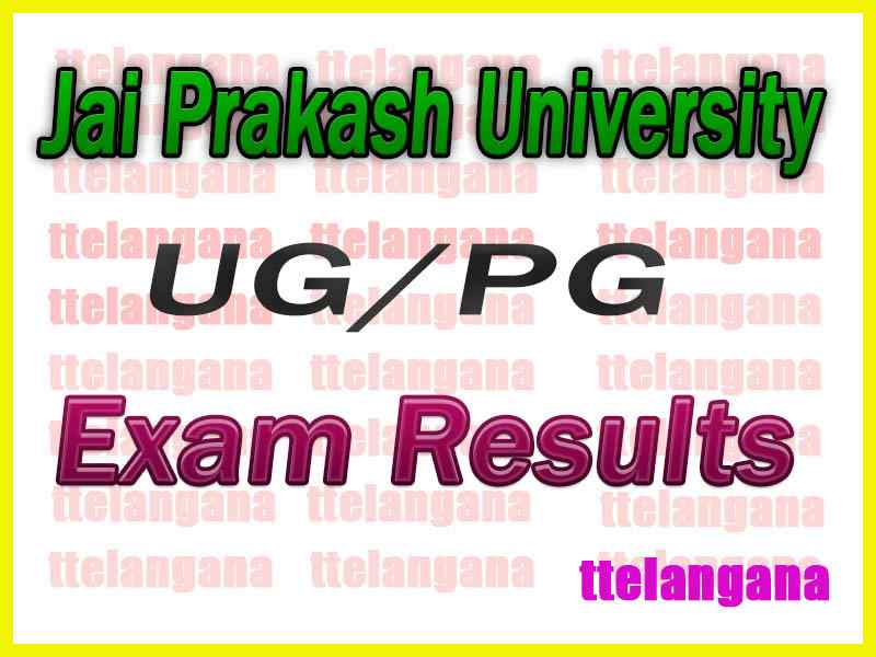 JPU Jai Prakash University UG PG Exam Result 