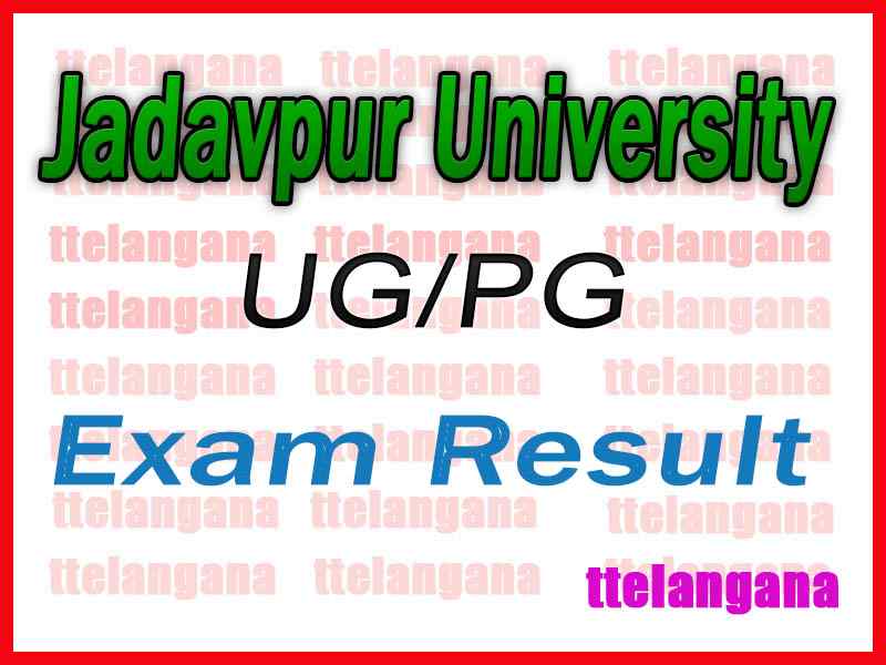 Jadavpur University UG PG Exam Results 