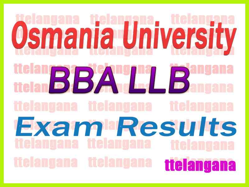 Osmania University BBA LLB Exam Results 