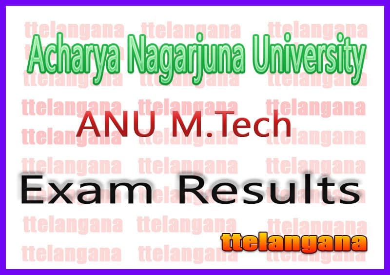 Acharya Nagarjuna University M.Tech Exam Results 2024