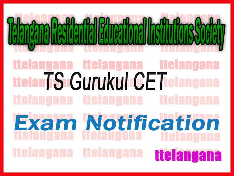 Telangana Gurukul Common Entrance Test 5th Class Notification Application