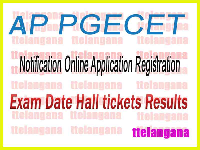 AP PGECET Andhra Pradesh State Council of Higher Education Notification Application Time Table