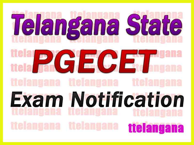 Telangana PGECET TSPGECET Notification Download