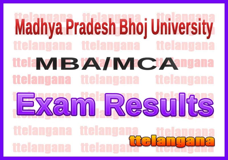 Madhya Pradesh Bhoj University MBA MCA 1st 2nd 3rd Year Result