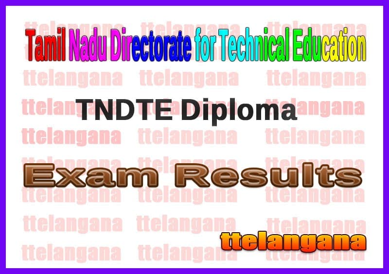 Tamil Nadu Directorate for Technical Education TNDTE Diploma Exam Result