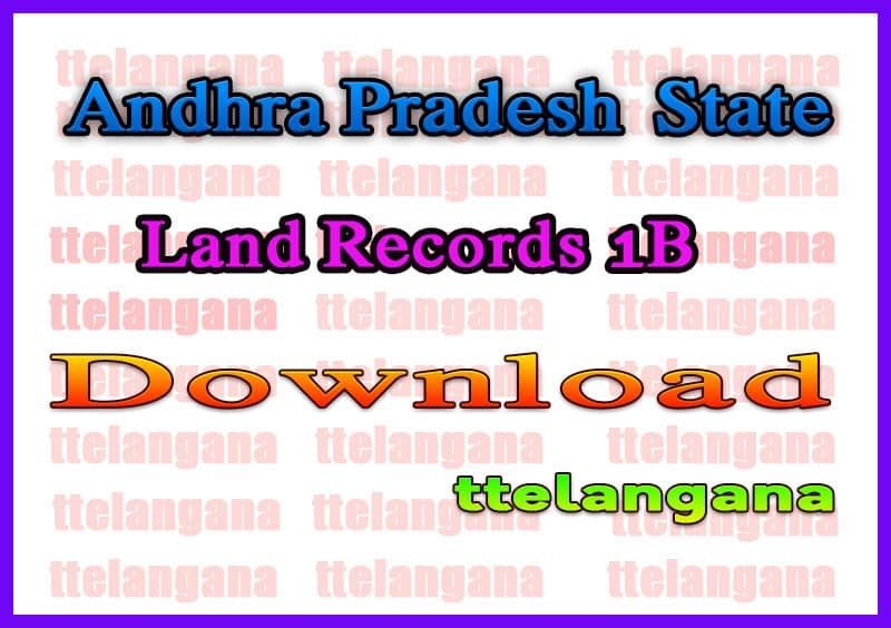 Andhra Pradesh AP Land Records 1B Download