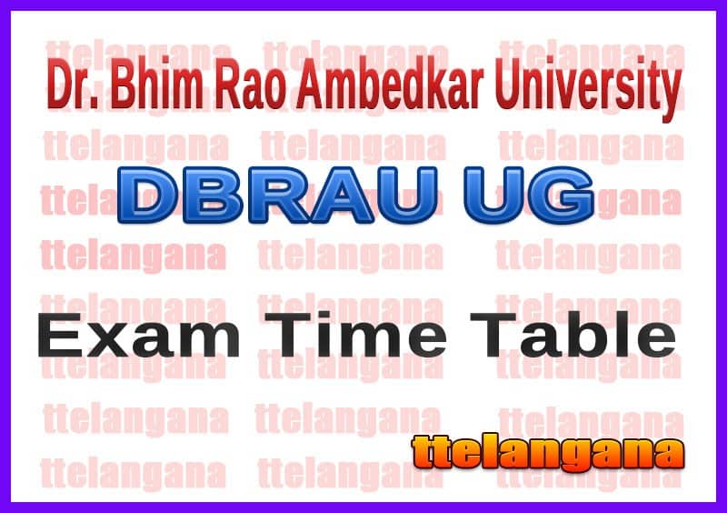 DBRAU Agra University Exam Time Table