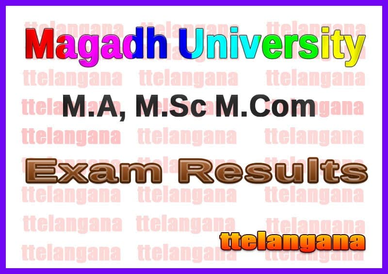 Magadh University MA M.Sc M.Com Exam Result 