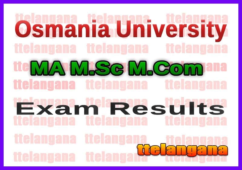Osmania University MA M.Sc M.Com Exam Result