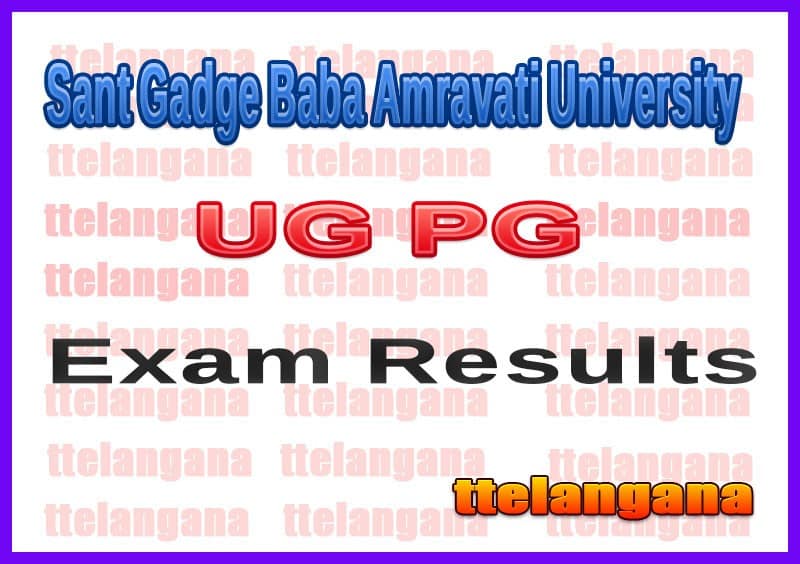 Sant Gadge Baba Amravati University UG PG Exam Result