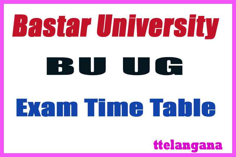 Bastar University UG Exam Time Table 