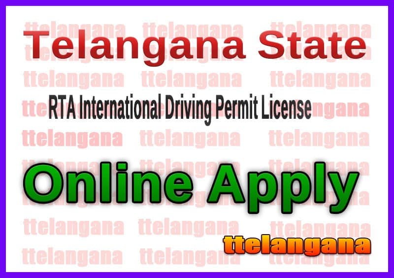 Telangana TS RTA International Driving Permit License Online Apply