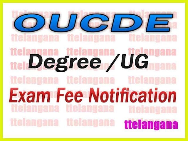 OUCDE UG 1st 2nd 3rd Year Exam Fee Notification