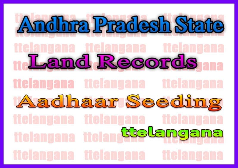 Andhra Pradesh AP Land Records Aadhaar Seeding at meebhoomi