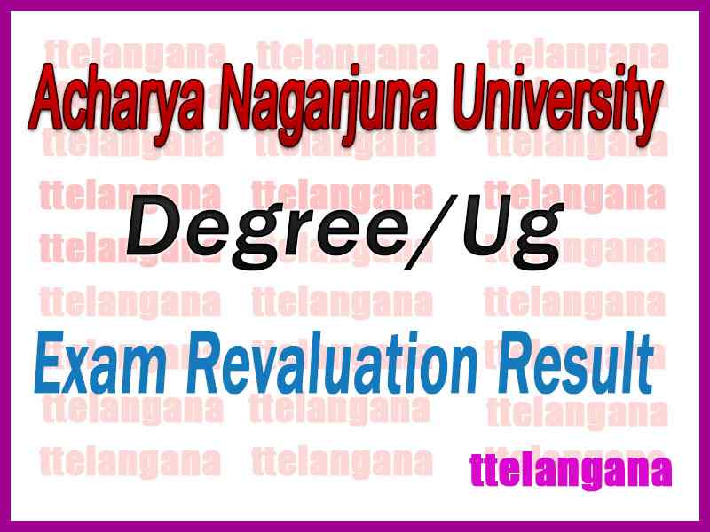 ANU Acharya Nagarjuna University UG Exam Revaluation Result