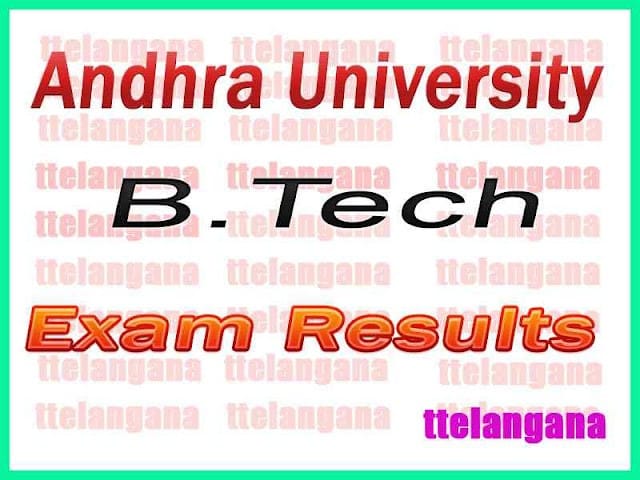 Andhra University B Tech Exam Results