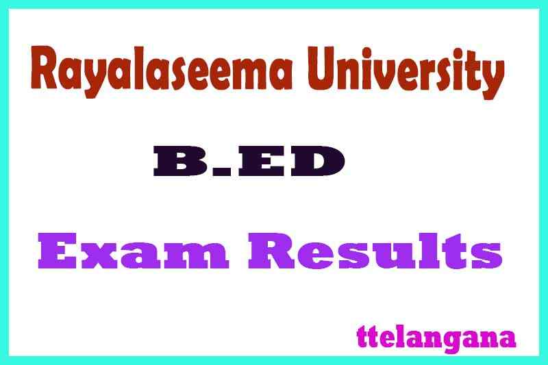 Rayalaseema University (RU) B.Ed Exam Results